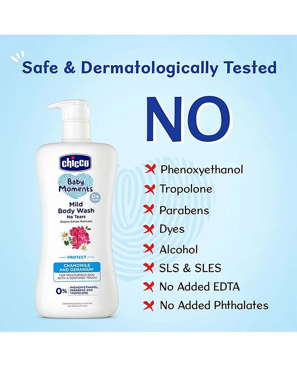 Chicco Baby Moments Mild Body Wash Protect  - 500 ml