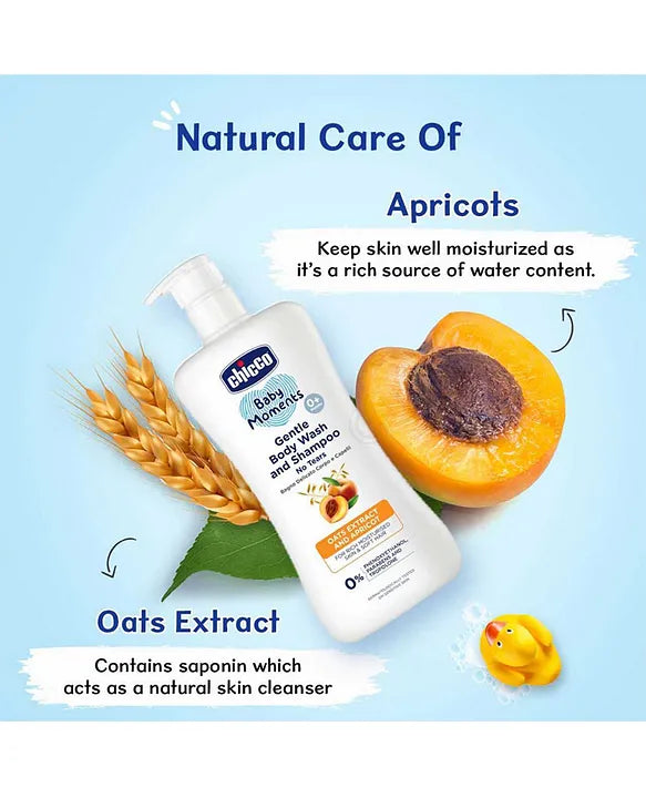 Chicco Baby Moments Gentle Body Wash And Shampoo - 500 ml