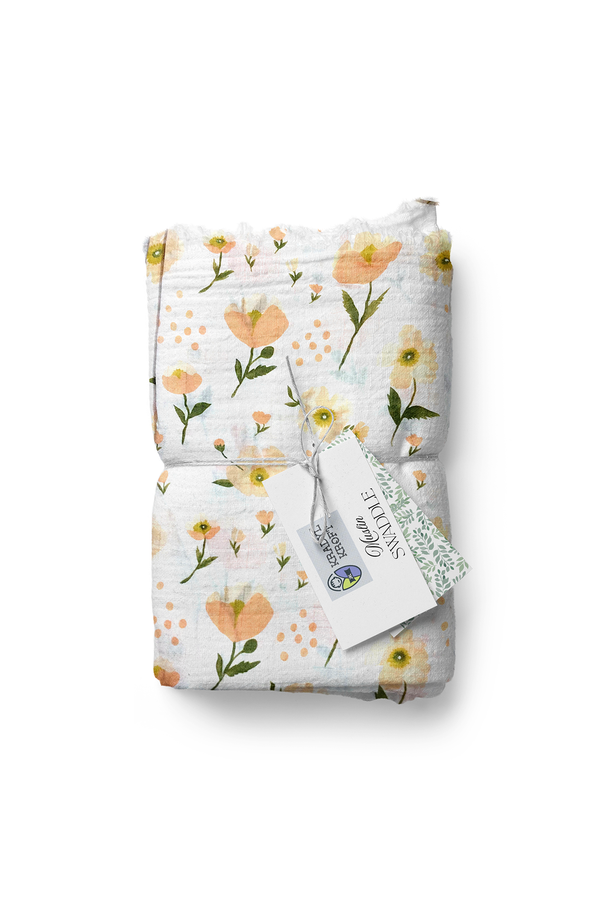 Muslin Swaddle for Infants 100 X 120 Cms - Tulip