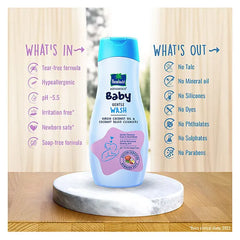 Parachute Advansed Baby Gentle Wash for New Born  Enriched with Virgin Coconut Oil  Gently cleanses in Hard water  Doctor certified-  410 ml