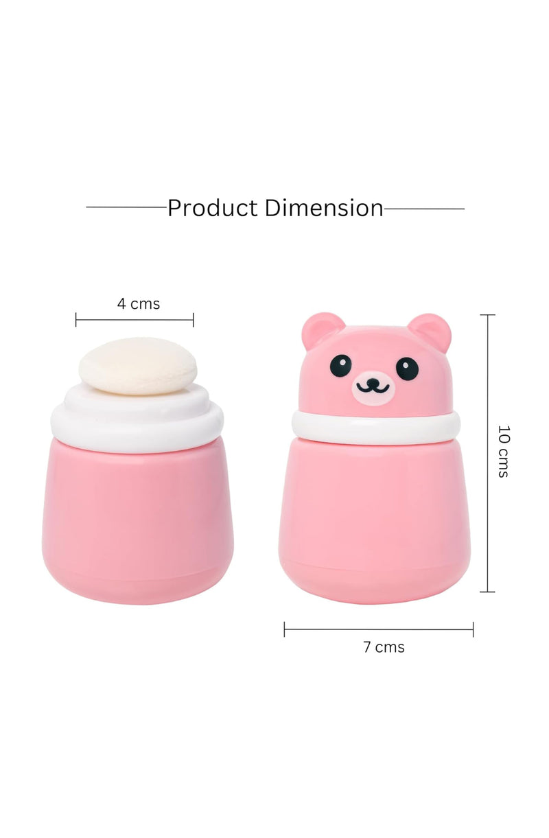 Pink Baby Powder Puff | Baby Powder Puff With Box | Powder Puff With Box Holder Container | Powder Puff For Babies | Puff Powder Box
