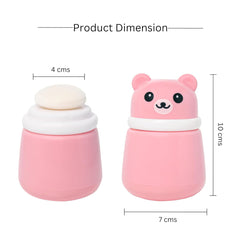 Pink Baby Powder Puff | Baby Powder Puff With Box | Powder Puff With Box Holder Container | Powder Puff For Babies | Puff Powder Box