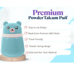 Blue Baby Powder Puff | Baby Powder Puff With Box | Powder Puff With Box Holder Container | Powder Puff For Babies | Puff Powder Box