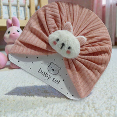 Kradyl Kroft Baby Girl Turban Cap | Stretchy Fabric | Good Fit - Peach