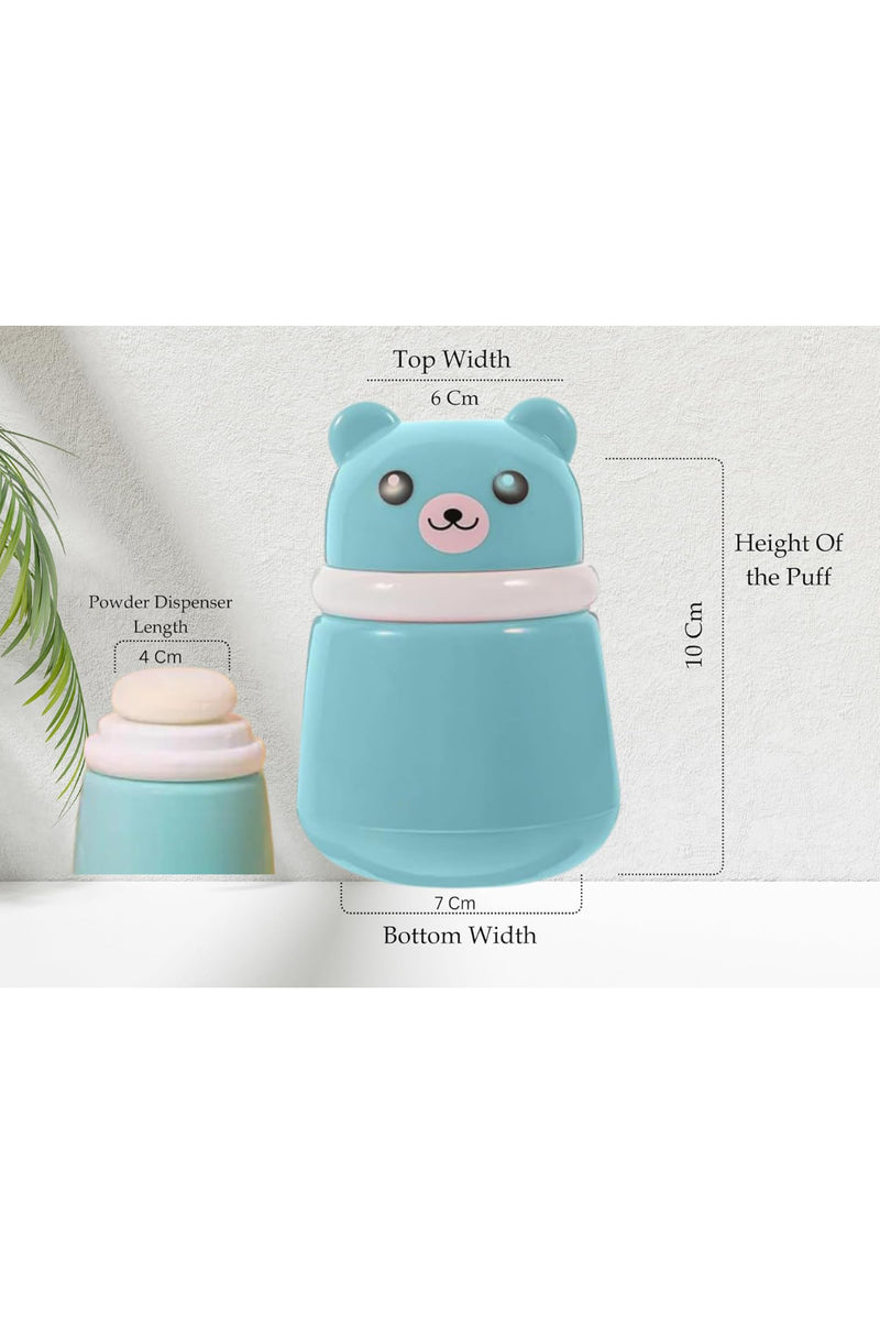 Blue Baby Powder Puff | Baby Powder Puff With Box | Powder Puff With Box Holder Container | Powder Puff For Babies | Puff Powder Box