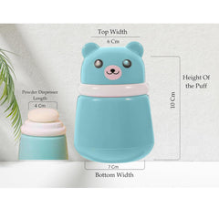 Blue Baby Powder Puff | Baby Powder Puff With Box | Powder Puff With Box Holder Container | Powder Puff For Babies | Puff Powder Box