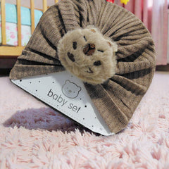 Kradyl Kroft Baby Girl Turban Cap | Stretchy Fabric | Good Fit - Brown