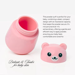 Pink Baby Powder Puff | Baby Powder Puff With Box | Powder Puff With Box Holder Container | Powder Puff For Babies | Puff Powder Box