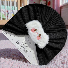 Kradyl Kroft Baby Girl Turban Cap | Stretchy Fabric | Good Fit - Black