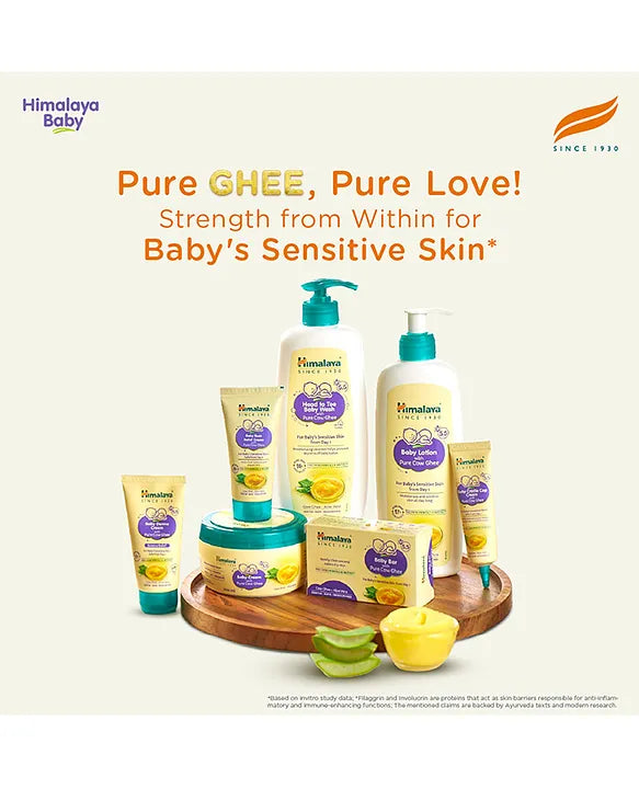 Himalaya Babycare Ghee Himalaya Baby Lotion with Pure Cow Ghee 700ml|pH 5.5|For Sensitive Baby Skin from Day 1|Upto 24-hr Moisture|Dermatologically Tested|Safe for Newborns|Aloe Vera