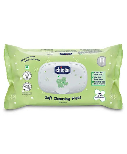 Chicco Comfypro Diaper Pants Large - 26 Pieces &  Baby Moments Soft Cleansing Wipes With Flap Cover - 72 Wipes