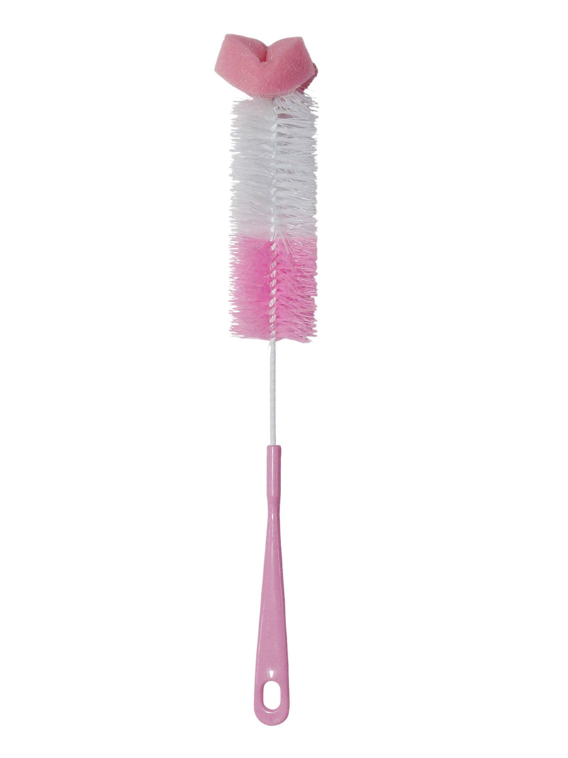 Kradyl Kroft Basic Nylon Bristle Baby Feeding Bottle Cleaning Brush & Nipple Cleaner | Ergonomic Handle | Easy to Clean Narrow & Wide Neck Feeding Bottles | BPA Free, Easy Hanging Storage