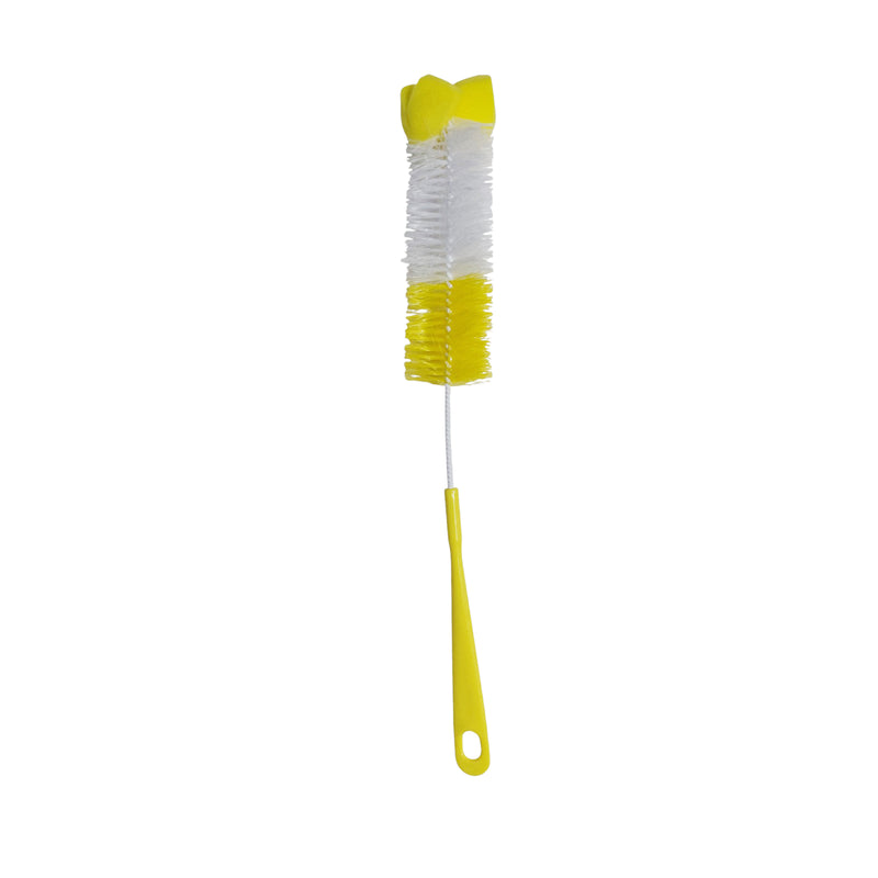 Kradyl Kroft Basic Nylon Bristle Baby Feeding Bottle Cleaning Brush & Nipple Cleaner | Ergonomic Handle | Easy to Clean Narrow & Wide Neck Feeding Bottles | BPA Free, Easy Hanging Storage