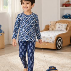 Blue Hex - Baby 100% Cotton Coord Set