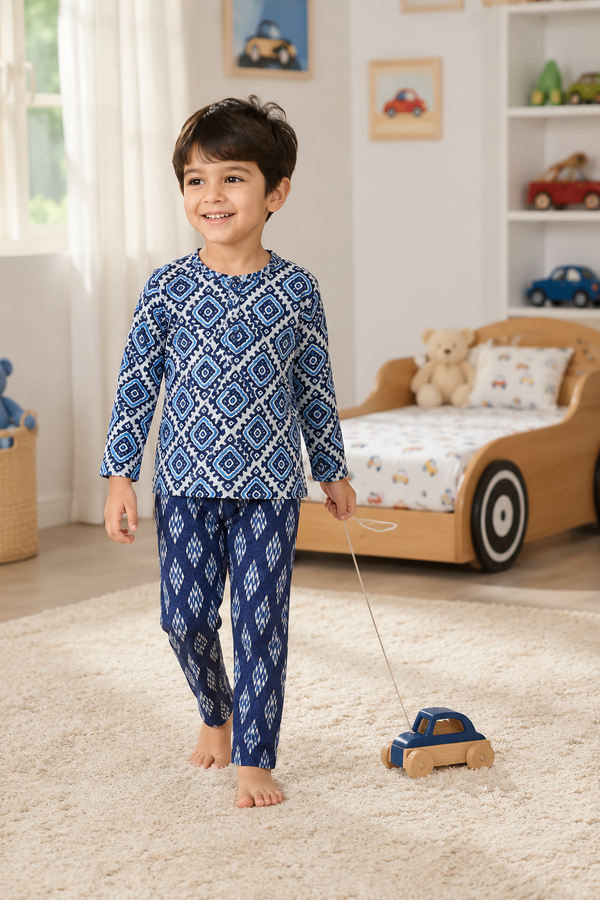 Blue Hex - Baby 100% Cotton Coord Set