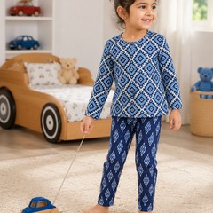 Blue Hex - Baby 100% Cotton Coord Set