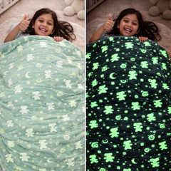 Kradyl Kroft Glow in the Dark Blankets | Large Size - Teddy
