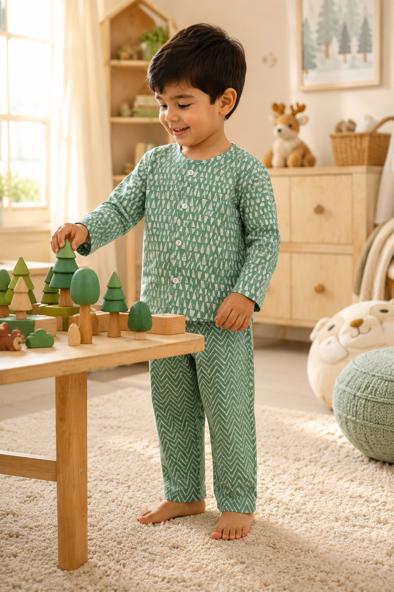 Green Kafe -  Baby 100% Cotton Coord Set