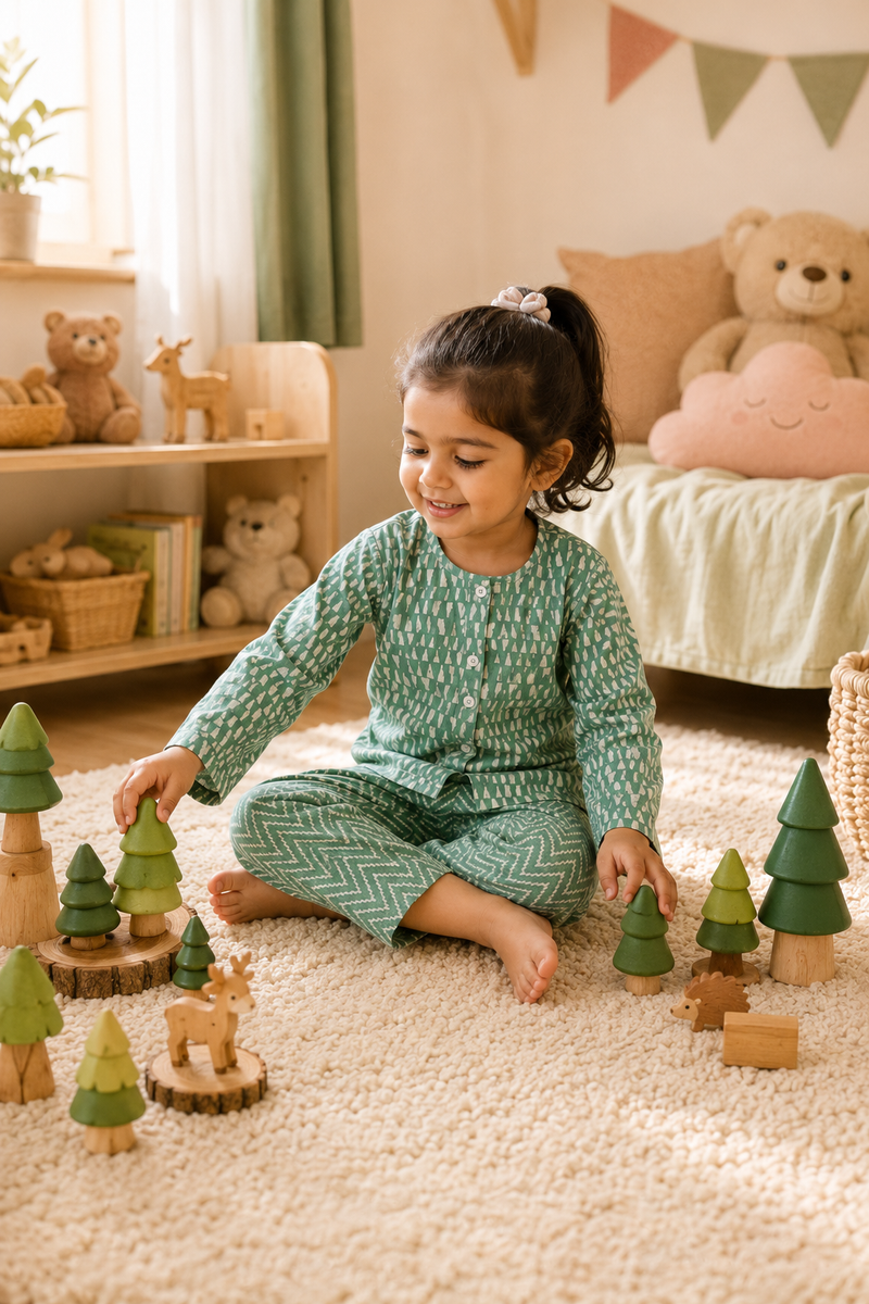 Green Kafe -  Baby 100% Cotton Coord Set
