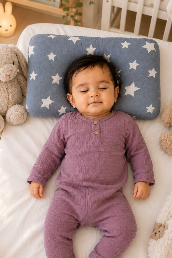 Grey Star New Born Pillow | Baby Pillow