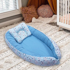 Kradyl Kroft Baby Boat Bed for Babies & Infants | Portable Baby Bedding Set with Pillow | Removable Covers | Double Side Baby Sleeping Bed | Baby Sleeping Pod (Koala)
