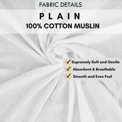 Set of 2 100% Cotton Muslin Jhablas | Sleeveless Baby Jhablas - Cars Plus