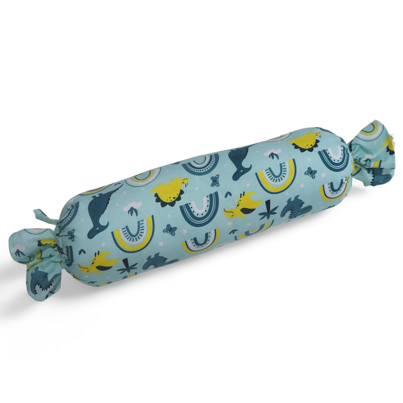 Teal Dinos - Set of 2 Side Pillows for Kids above 12 Years