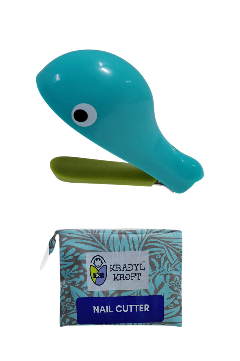Kradyl Kroft Nail Clipper - Whale Edition, Colorful Baby Nail Clipper, Nail Cutter, Safe Infant Grooming Tool