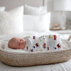 Muslin Swaddle for Infants 100 X 120 Cms - Little Bus
