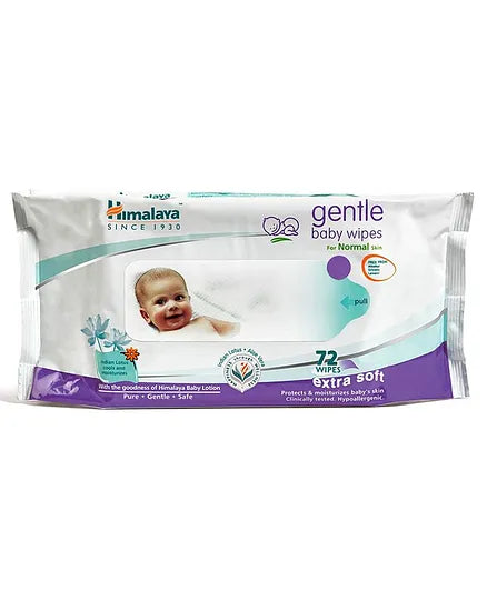 Himalaya Herbal Total Care Baby Pants Style Diapers Large - 54 Pieces & Baby Wipes - 72 Pieces