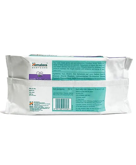 Himalaya Herbal Total Care Baby Pants Style Diapers Large - 54 Pieces & Baby Wipes - 72 Pieces