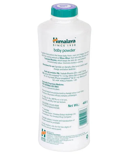 Himalaya Herbal Baby Powder - 400 gm & Gentle Baby Wipes - 72 Pieces