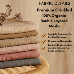 Lime Green| Premium Crinkled Double Layered Soft Unisex Muslin Set for New Born to 6 Years