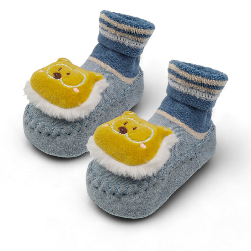 Yellow Bear- Baby Sock Shoes for Infants Babies - 6 to 18 Months