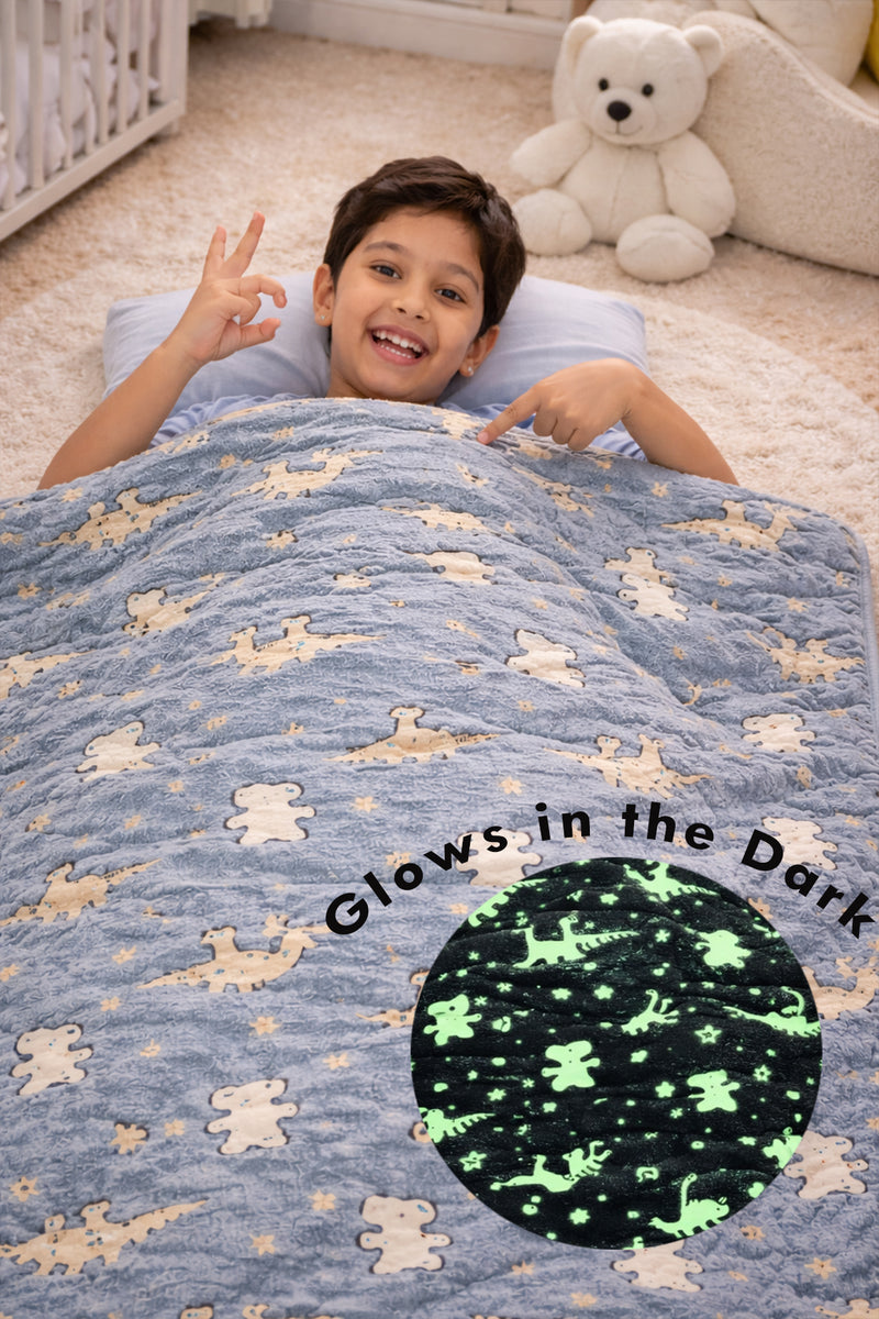 Kradyl Kroft Glow in the Dark Blankets | Large Size - Dinos