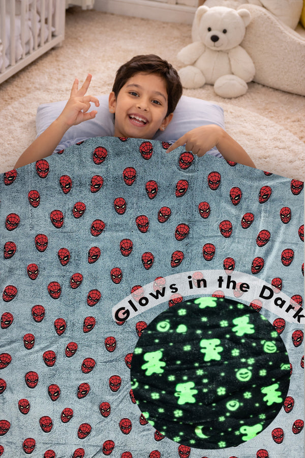 Kradyl Kroft Glow in the Dark Blankets | Large Size - Grey Stars