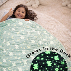 Kradyl Kroft Glow in the Dark Blankets | Large Size - Teddy