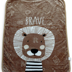 Kradyl Kroft Plush Double Layered Velvet with Two Side Printed Kids Blanket - Brave
