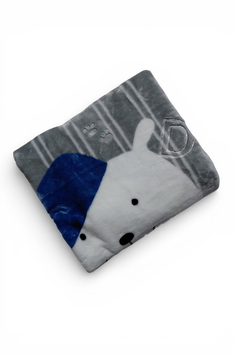 Kradyl Kroft Plush Double Layered Velvet with Two Side Printed Kids Blanket - Grey Panda