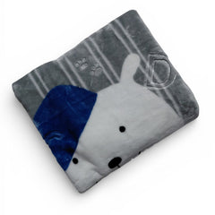 Kradyl Kroft Plush Double Layered Velvet with Two Side Printed Kids Blanket - Grey Panda