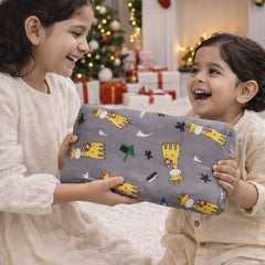 Kradyl Kroft Cervical Memory Foam Pillow for Kids 3 to 8 Yrs - Grey Giraffe