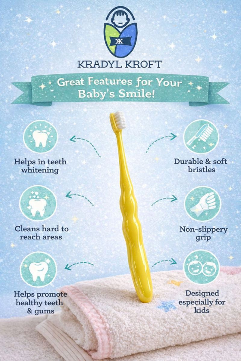 Long Sleek Soft Tooth Brush for 2 to 6 Years - Blue