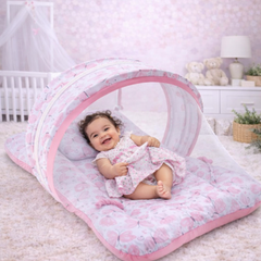 Pink Butterfly -  Kradyl Kroft Bassinet Style Mosquito Net Bedding for Infants