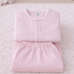 Soft Pink Stripes | Checkered Muslin | Soft Unisex Muslin Set for New Born to 6 Years