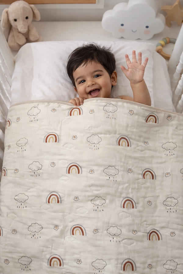 Premium Muslin Quilts for 0 to 2 Yrs | Rainbow