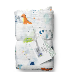 Muslin Swaddle for Infants 100 X 120 Cms - Little Dino