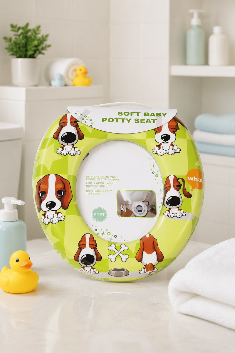 Cushioned Potty Seat - Dog Print