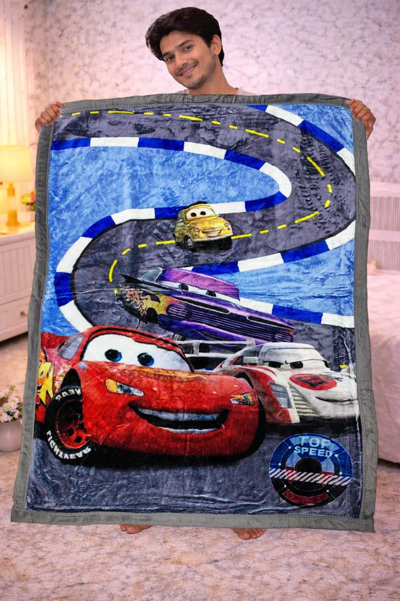 Kradyl Kroft Soft Plush Velvet 3D Printed Blanket - The Car