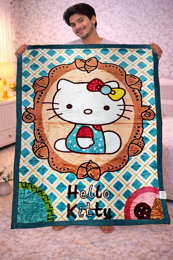 Kradyl Kroft Soft Plush Velvet 3D Printed Blanket - Catty