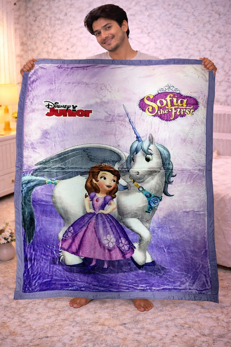 Kradyl Kroft Soft Plush Velvet 3D Printed Blanket - Princess